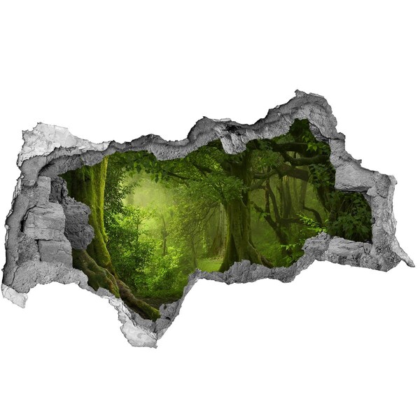 3d fali matrica lyuk a falban Egy élettel teli zöld erdő