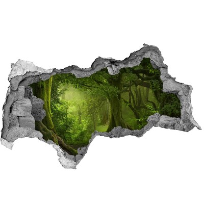 3d fali matrica lyuk a falban Egy élettel teli zöld erdő