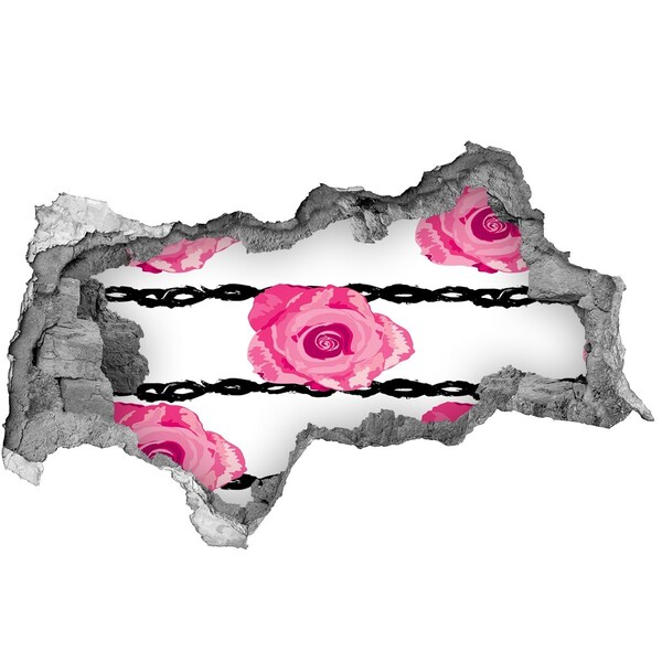 3d fali matrica lyuk a falban Tégla roses