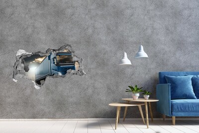 3d fali matrica lyuk a falban Úton lévő teherautó