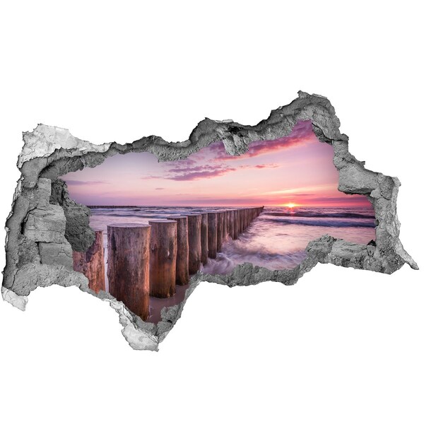 3d fali matrica lyuk a falban Fa hullámtörő