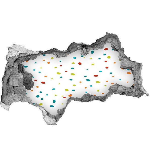 3d fali matrica lyuk a falban Színes pontok