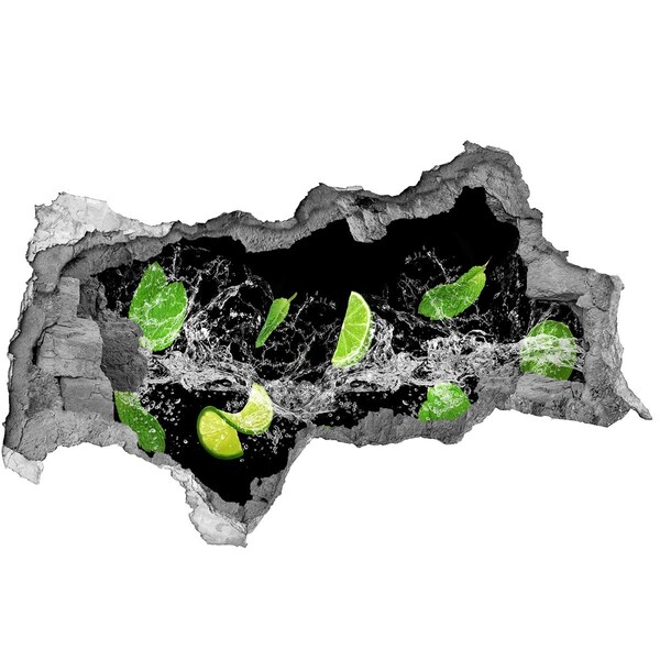 3d fali matrica lyuk a falban Frissítő lime koktél