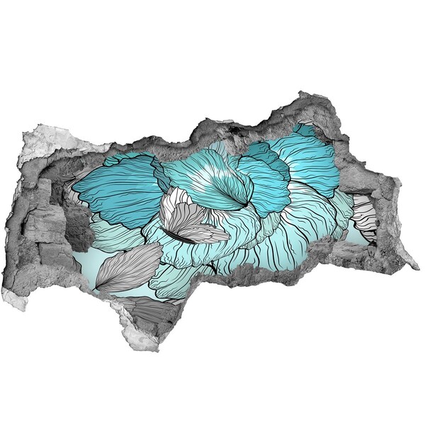 3d fali matrica lyuk a falban Virágos oázis betonban