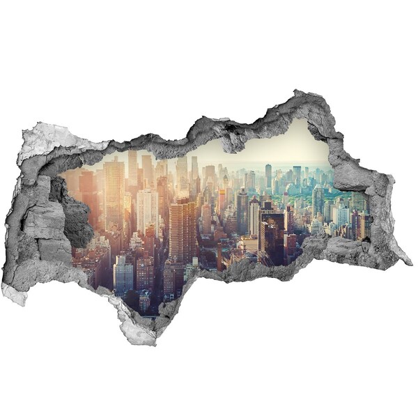 3d fali matrica lyuk a falban Kilátás a falon lévő lyukból