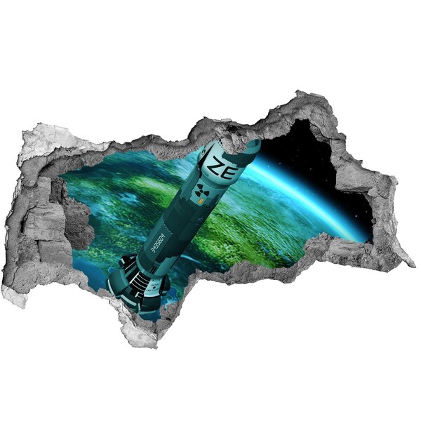 3d fali matrica lyuk a falban Rakéta az űrben
