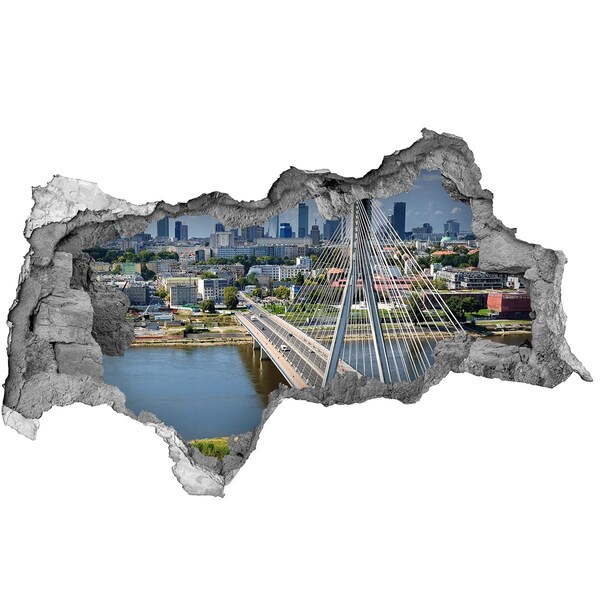 3d fali matrica lyuk a falban Híd Varsóban