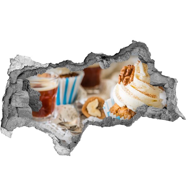 3d fali matrica lyuk a falban Édes paradicsom cupcake-ekkel