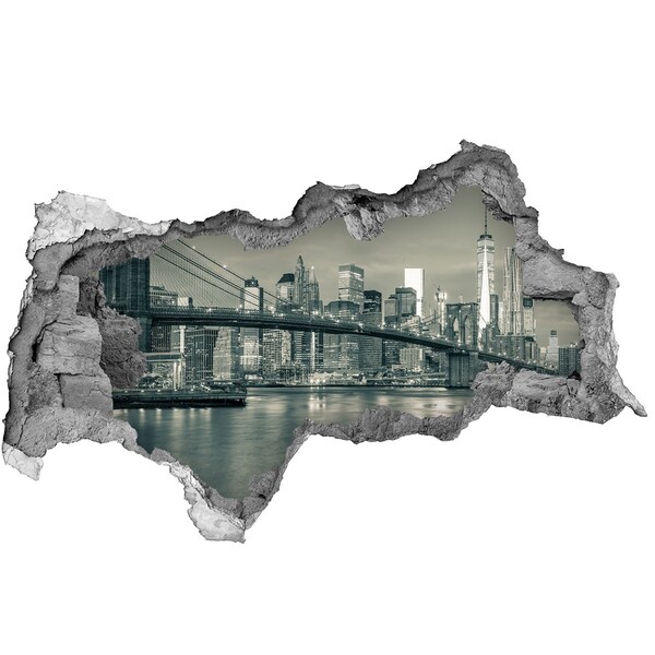 3d fali matrica lyuk a falban New York látképe