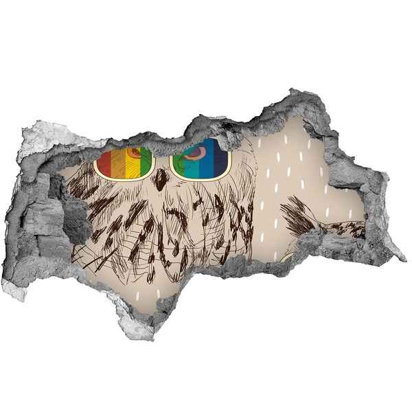 3d fali matrica lyuk a falban Bagolyszem egy lyukban a falban