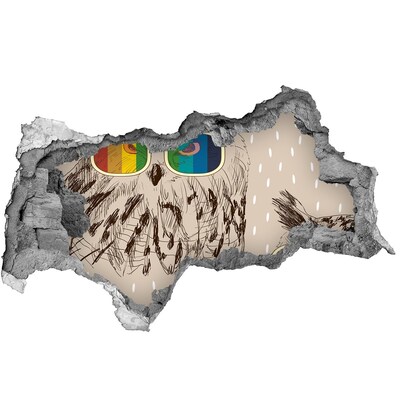 3d fali matrica lyuk a falban Bagolyszem egy lyukban a falban