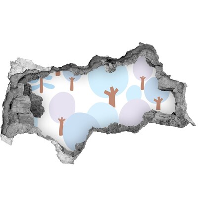 3d fali matrica lyuk a falban Fás táj