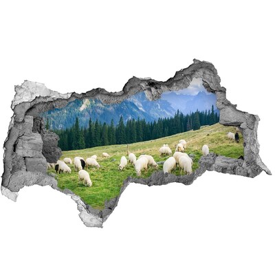 3d fali matrica lyuk a falban Sheep a tátrában