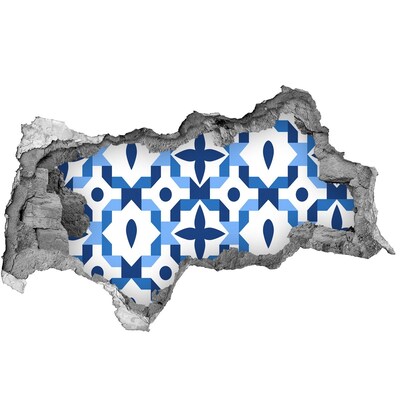 3d fali matrica lyuk a falban Kék minták a falon
