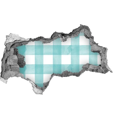 3d fali matrica lyuk a falban Egy sérült fal kék ráccsal