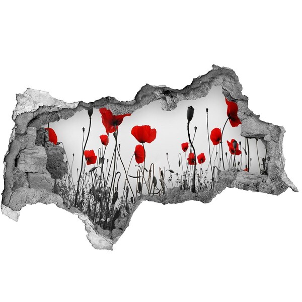 3d fali matrica lyuk a falban Virágok a romokban