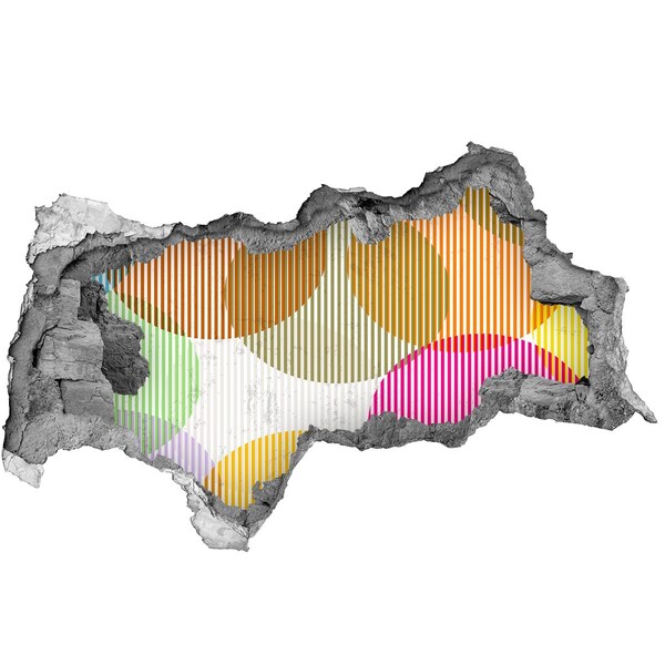 3d fali matrica lyuk a falban Színes körök