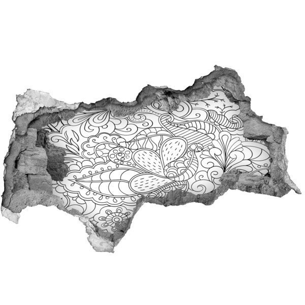 3d fali matrica lyuk a falban Egy színes világ egy lyukban