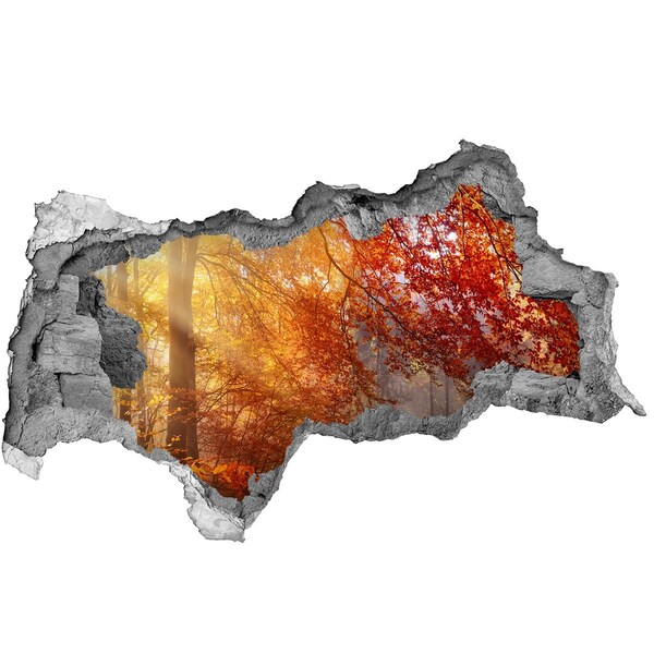 3d fali matrica lyuk a falban Aranyló ősz az erdőben