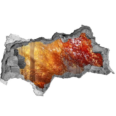 3d fali matrica lyuk a falban Aranyló ősz az erdőben
