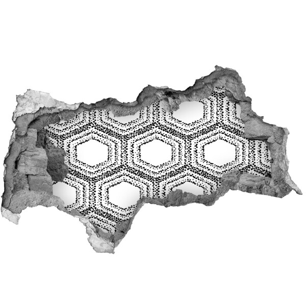 3d fali matrica lyuk a falban Geometriai háttér