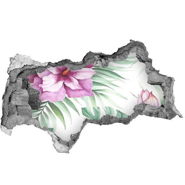 3d fali matrica lyuk a falban Hawaii virágok