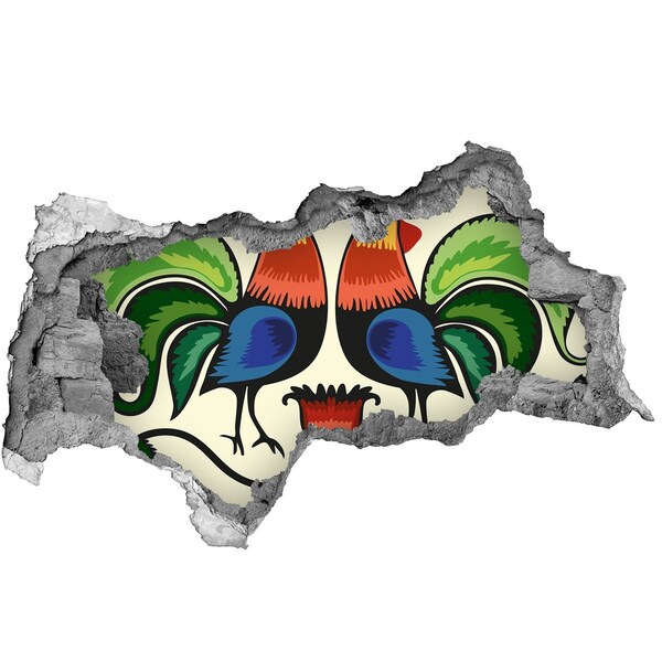 3d fali matrica lyuk a falban Kakasok minta népi