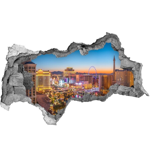 3d fali matrica lyuk a falban Las Vegas éjszaka