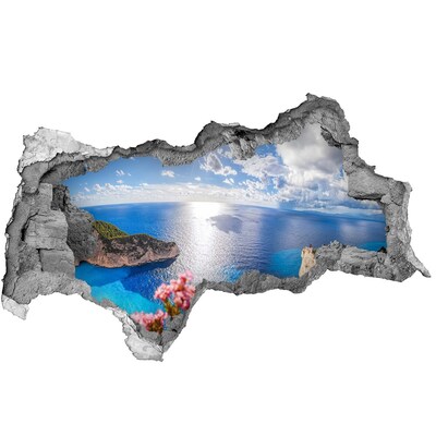 3d fali matrica lyuk a falban Kilátás a tenger feletti szikláról