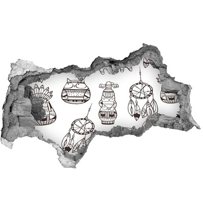 3d fali matrica lyuk a falban Etnikai minták a falon háttér