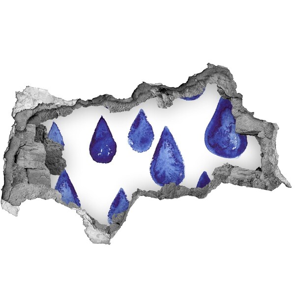 3d fali matrica lyuk a falban Vízcseppek a falon