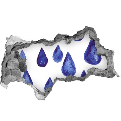 3d fali matrica lyuk a falban Vízcseppek a falon