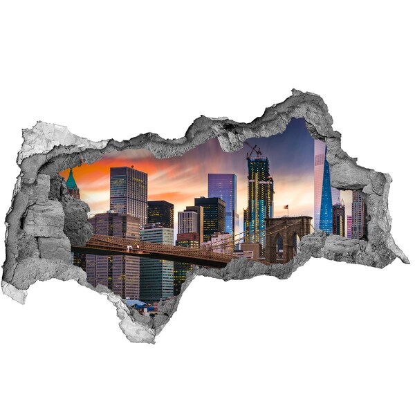 3d fali matrica lyuk a falban Brooklyn híd New Yorkban