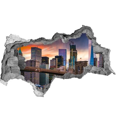 3d fali matrica lyuk a falban Brooklyn híd New Yorkban