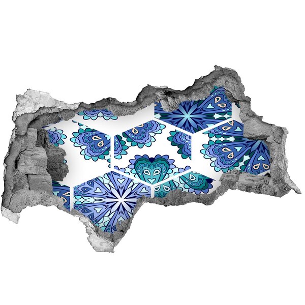 3d fali matrica lyuk a falban Színes minta a falon