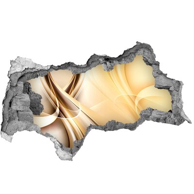 3d fali matrica lyuk a falban Arany absztrakció egy lyukban a falban