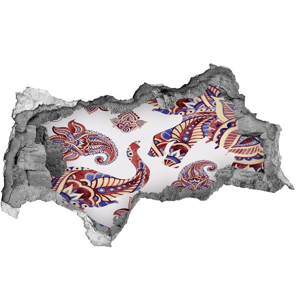 3d fali matrica lyuk a falban Színes minták egy lyukban a falban