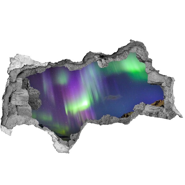 3d fali matrica lyuk a falban Aurora borealis