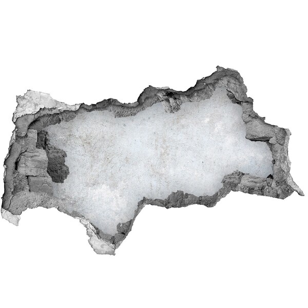 3d fali matrica lyuk a falban Egy sérült fal kék háttérrel