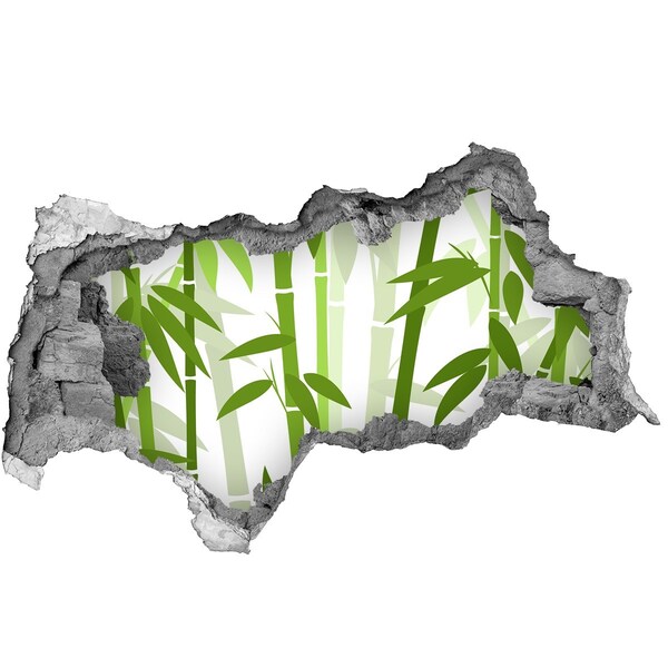 3d fali matrica lyuk a falban Bambusz egy lyukban a falban