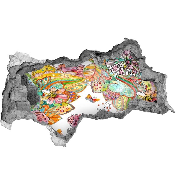 3d fali matrica lyuk a falban Bird és dísztárgyak