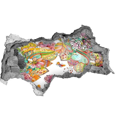 3d fali matrica lyuk a falban Virágparadicsom a falak mögött