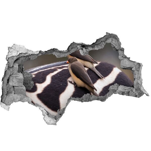 3d fali matrica lyuk a falban Madarak a zebra hátán