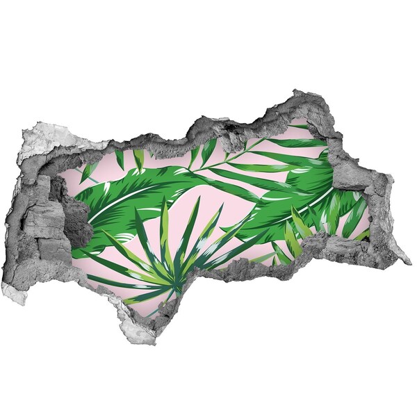 3d fali matrica lyuk a falban Trópusi levelek