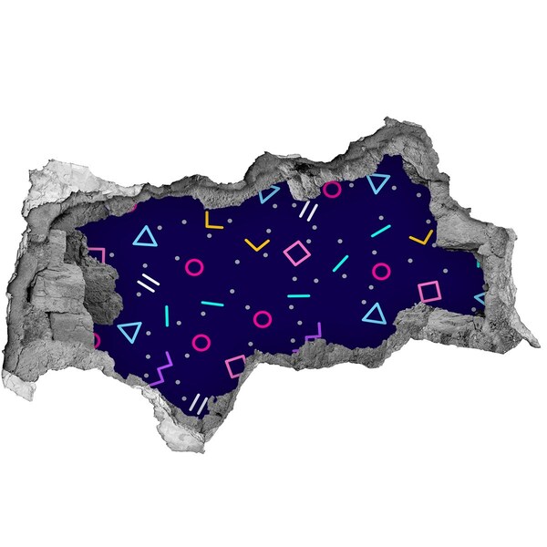 3d fali matrica lyuk a falban Geometriai háttér