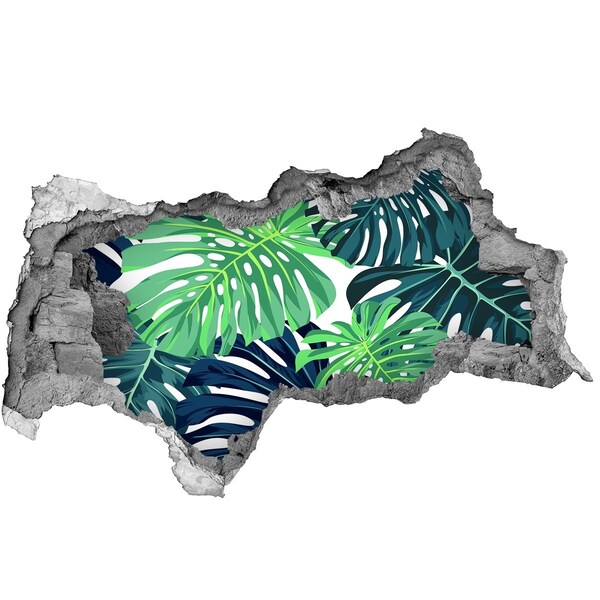 3d fali matrica lyuk a falban Trópusi levelek