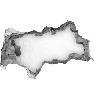 3d fali matrica lyuk a falban Törött fal tükrös belsővel