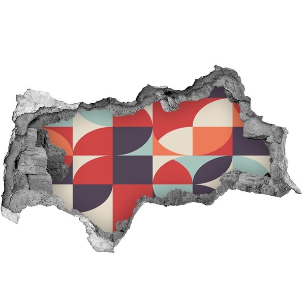 3d fali matrica lyuk a falban Geometria romokban