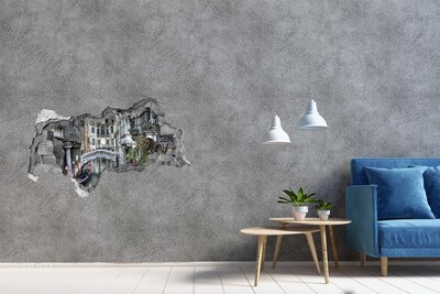 3d fali matrica lyuk a falban Velence egy csatorna képén