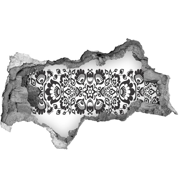 3d fali matrica lyuk a falban Virágmotívum a falon